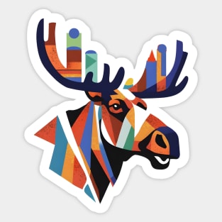 Moose abstract Sticker